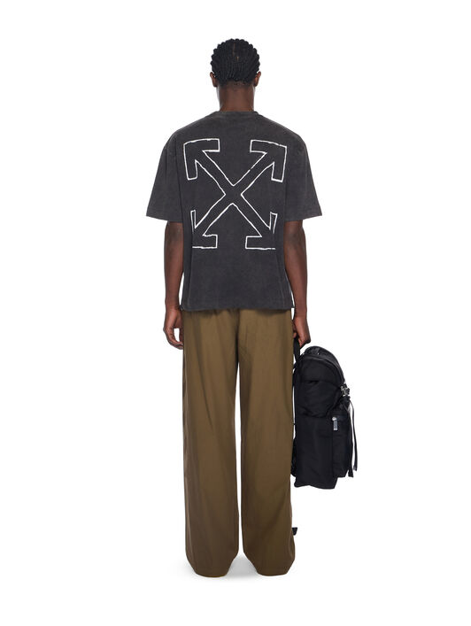 News Outl Arrow Skate Logo T-Shirt OFF WHITE News Outl Arrow Skate Logo T-Shirt VINTAGE BLACK - WHITE OMAA120F25JER009