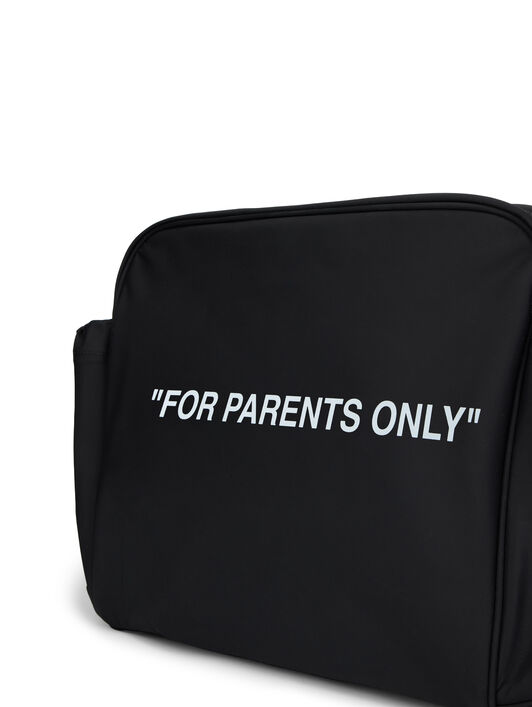 "For Parents Only" Diaper Bag OFF WHITE "For Parents Only" Diaper Bag BLACK OGXE002C99FAB001