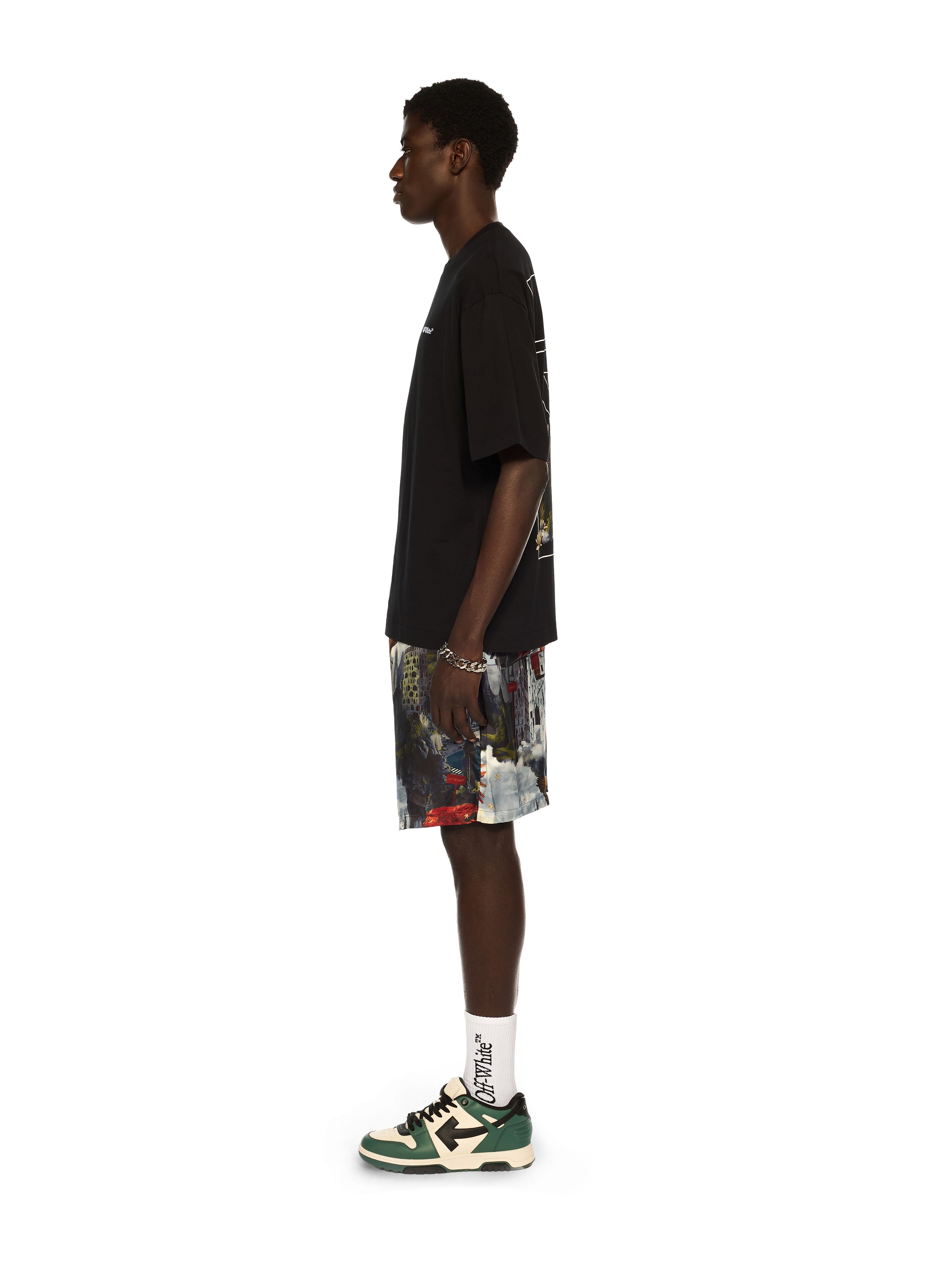 OFF WHITE Landscape Arrow Skate Logo Tee BLACK - WHITE OMAA120F25JER005