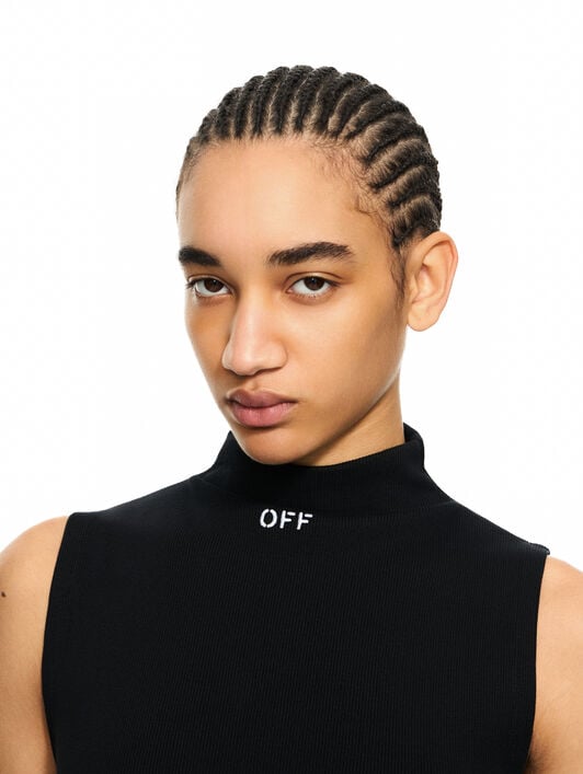 Off Stamp Ribbed Bodysuit OFF WHITE Off Stamp Ribbed Bodysuit Black-White 2DD04PS26JER001