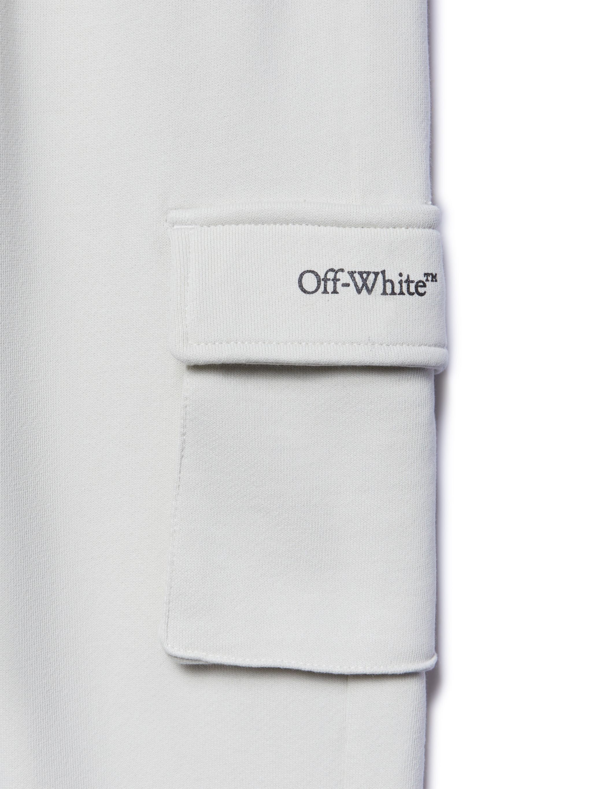 OFF WHITE Diagonal Bookish Sweatpants GREY OBCH005S25FLE001