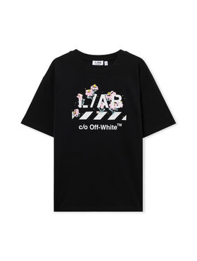 LAB L/AB Floral Diagonal Skate T-Shirt Black Night LABF2639A00035T