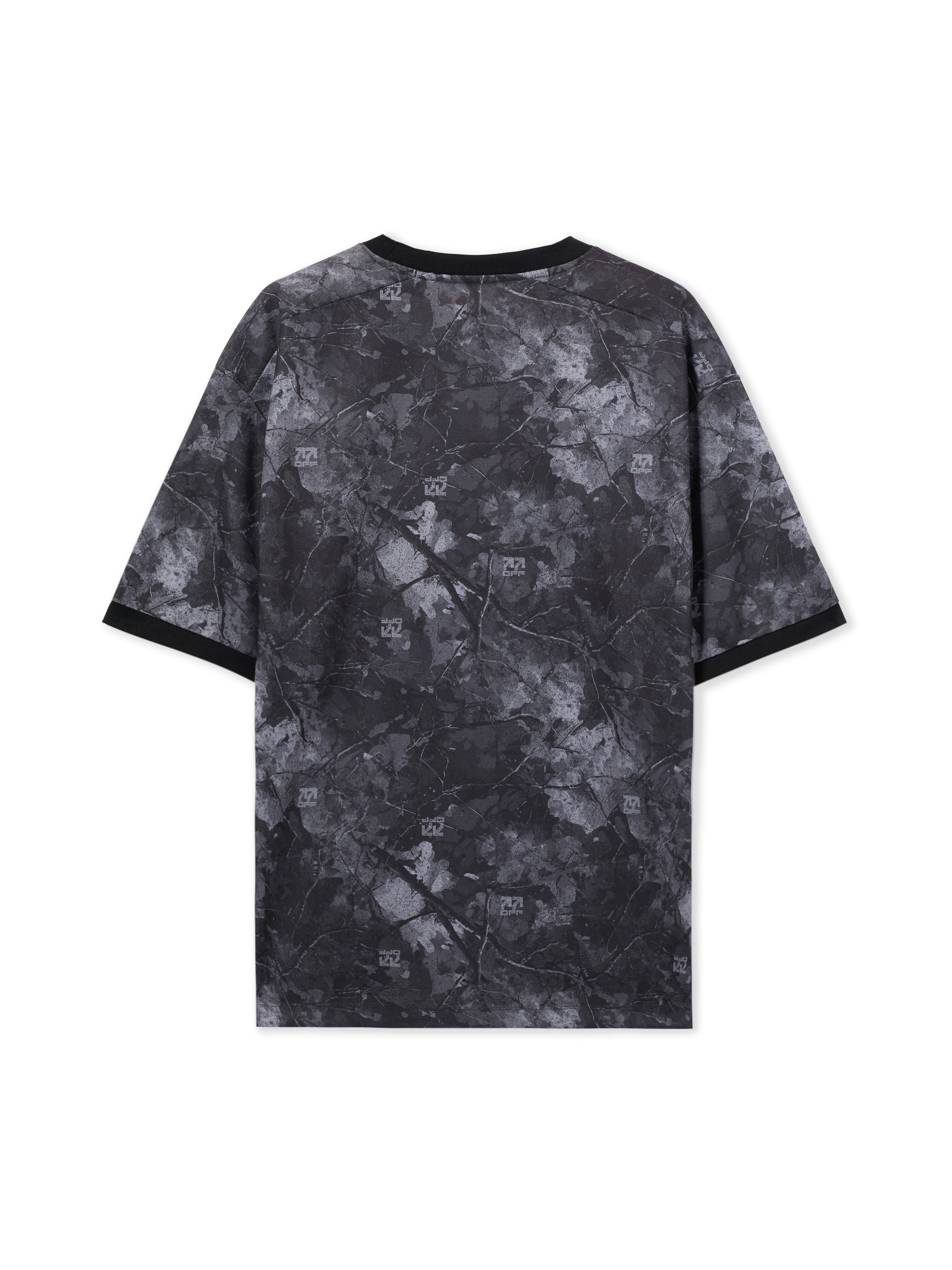 LAB L/AB Camo Soccer T-Shirt BLACK 44LABF26T074