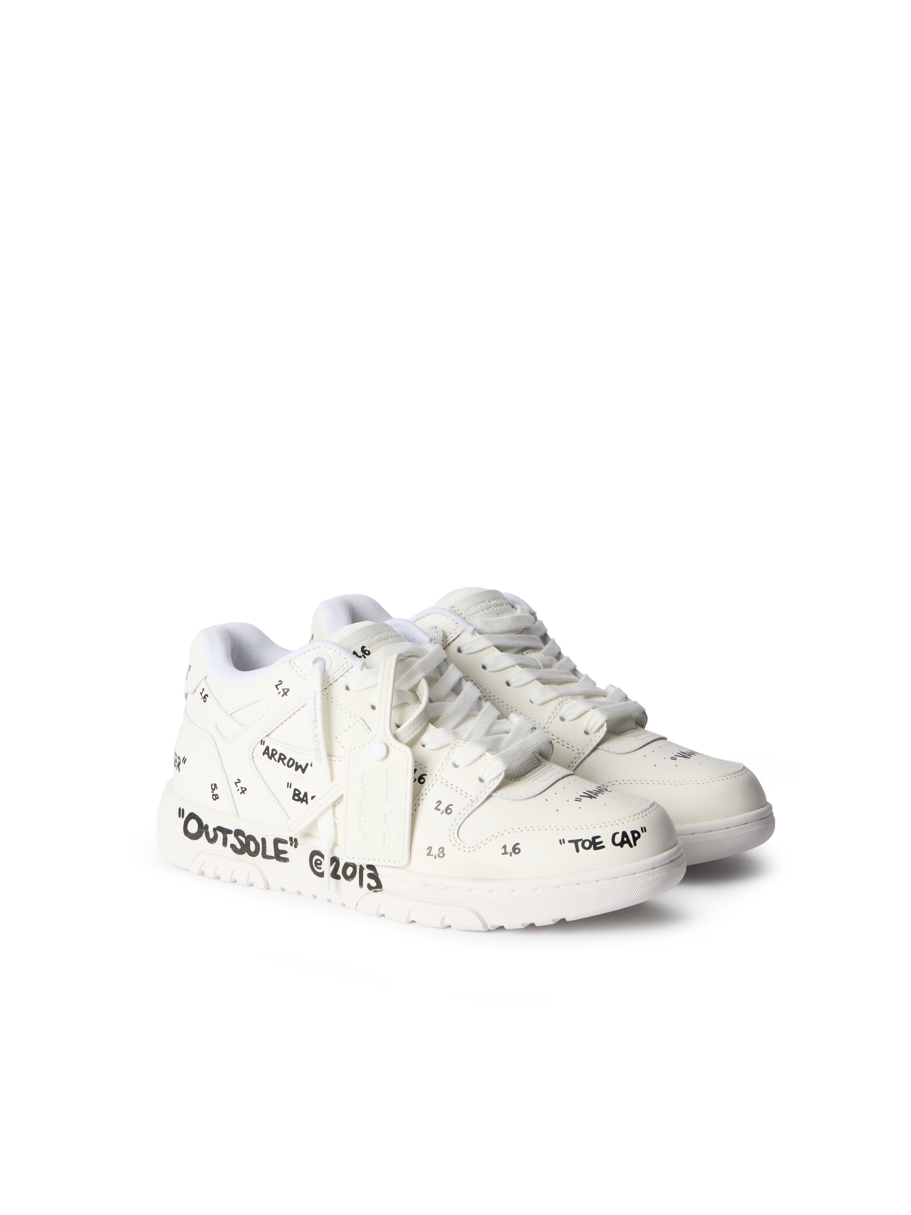 OFF WHITE Out Of Office Sneakers WHITE - BLACK OMIA189F25LEA007