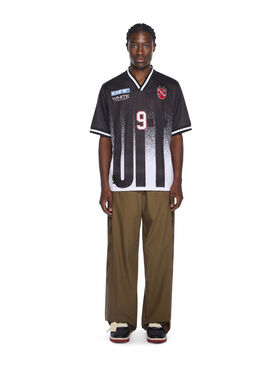 OFF WHITE Big Off Gradient Soccer Tee BLACK - WHITE OMAD00SF25JER004