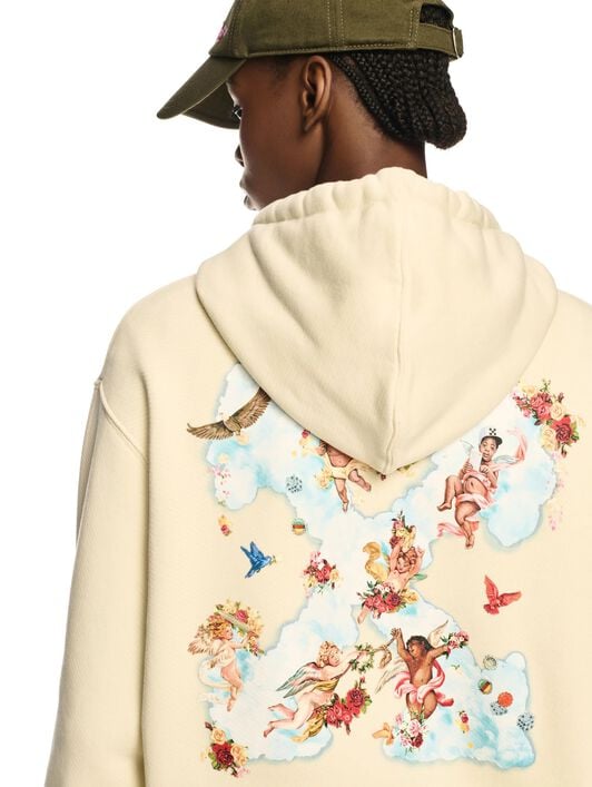 CLOUD ARROW REGULAR HOODIE OFF WHITE CLOUD ARROW REGULAR HOODIE NEUTRALS OWBB035S25FLE002
