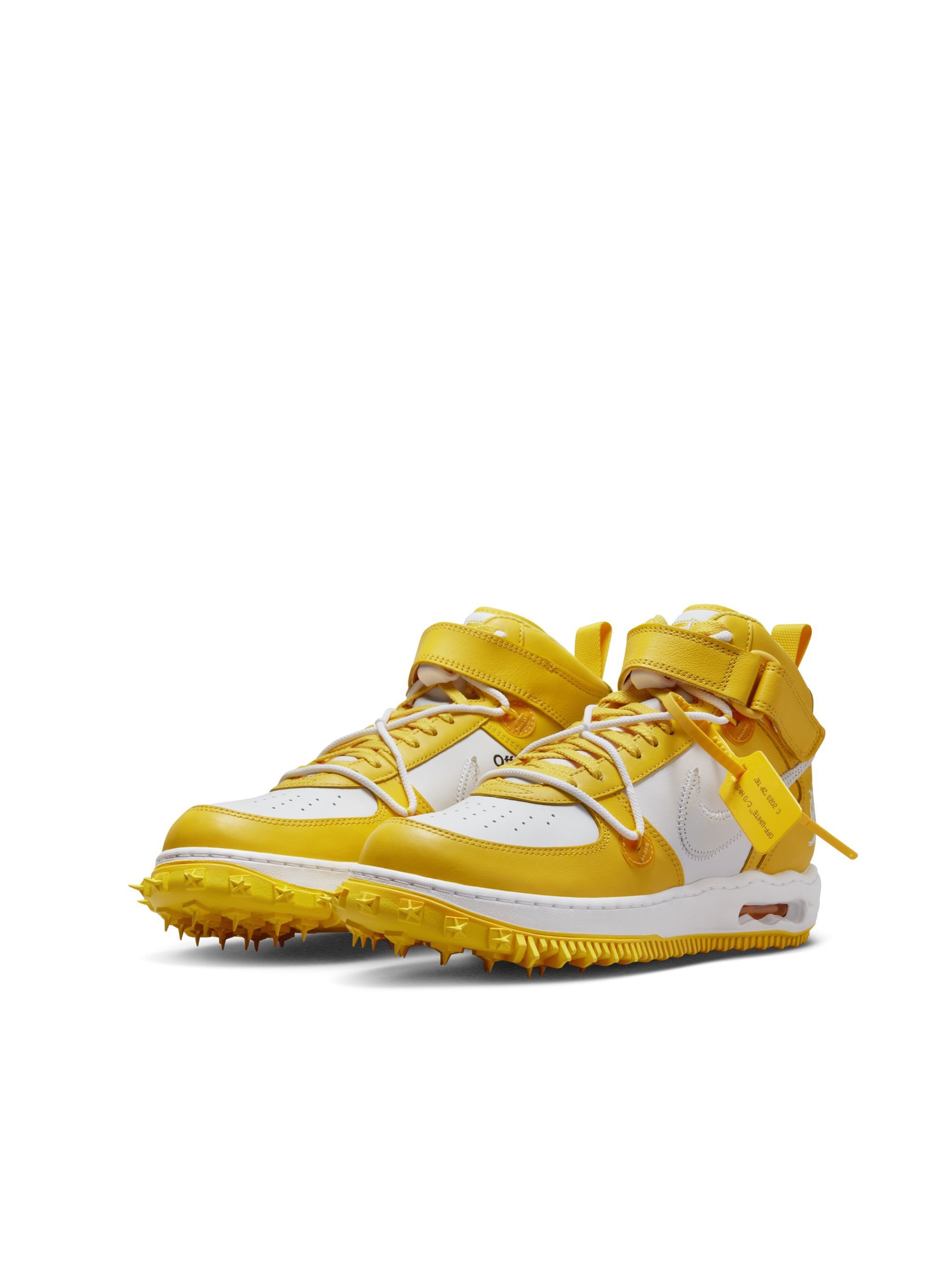 OFF WHITE Sneakers Nike AF1 Mid Varsity Maize c/o Off-White™️ Weiß/Gelb GELB OMIA294G23LEA001