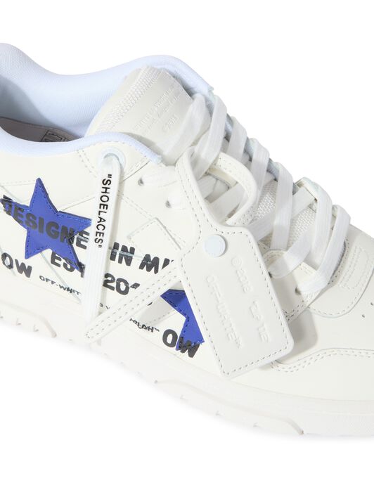 OFF WHITE Weiß/Blaue Star Out Of Office Sneaker WHITE OMIA189S25LEA00D