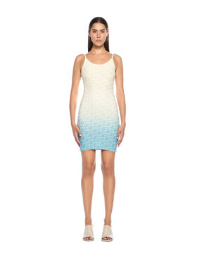 OFF WHITE Gradient Logo Terry Dress LIGHT BLUE - BEIGE OWDB56FT25JER001