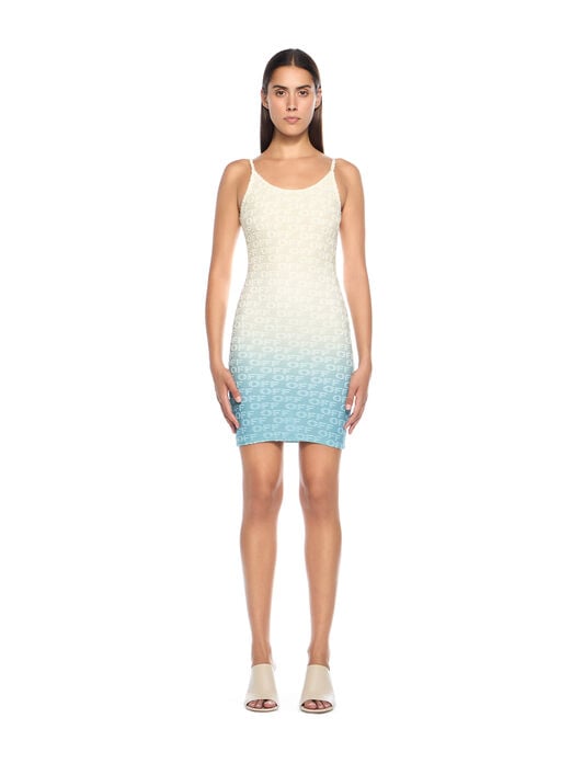 OFF WHITE Gradient Logo Terry Dress LIGHT BLUE - BEIGE OWDB56FT25JER001