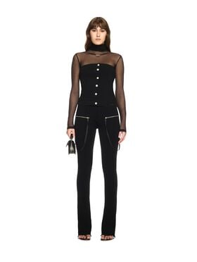 OFF WHITE Top Stile Corsetto Nero In Jersey NERO OWAD25TS25JER001