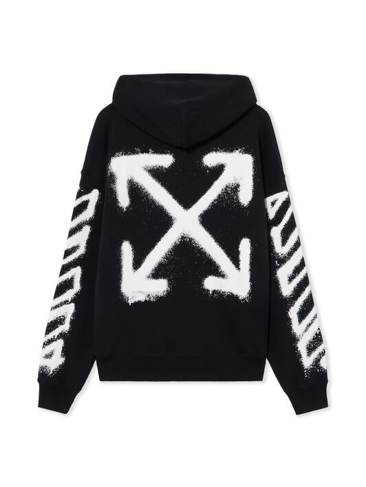 OFF WHITE Spray Can Arrow Skate Hoodie BLACK 44MBB085F5001
