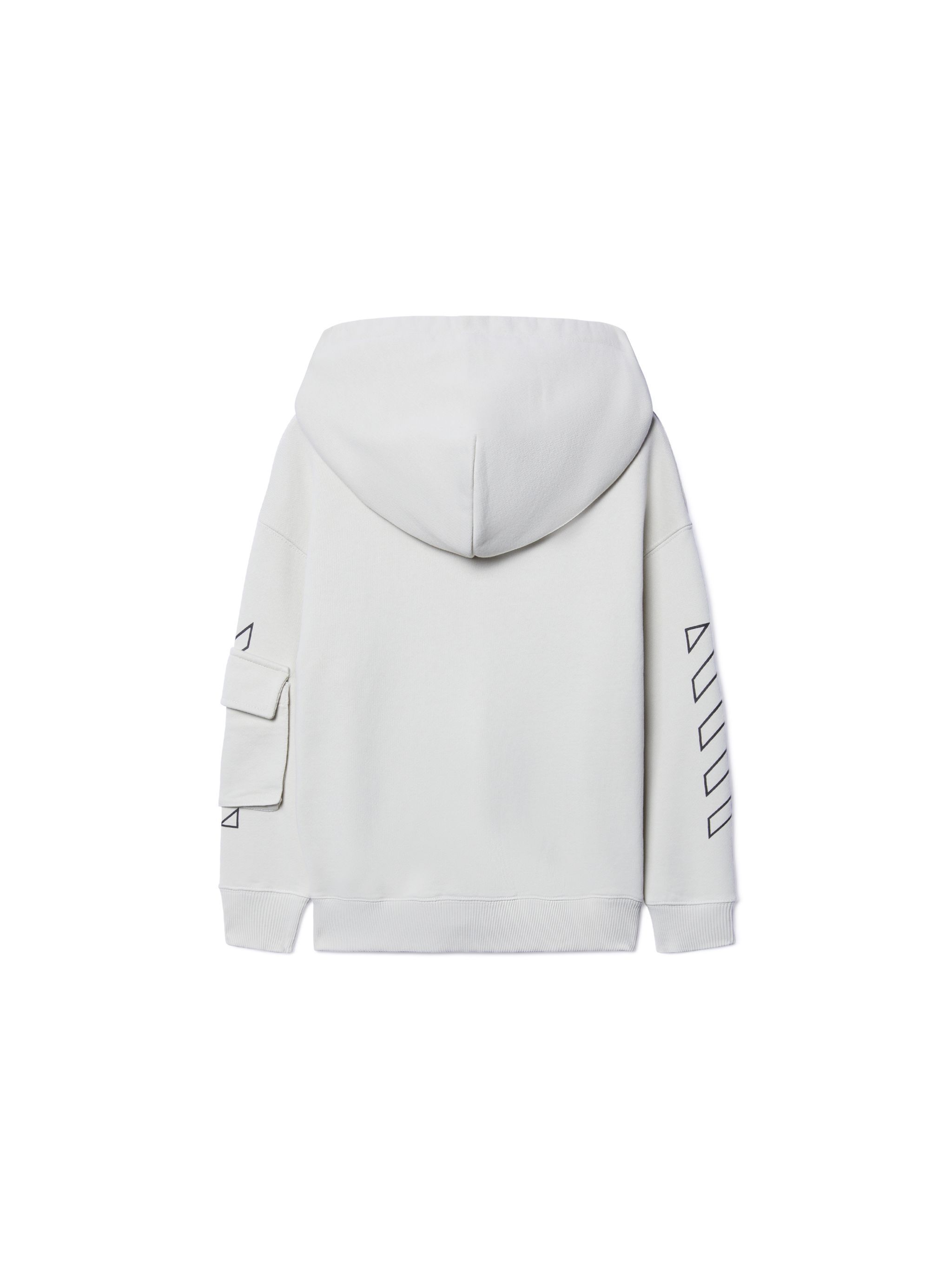 OFF WHITE Diagonal Bookish Hoodie Mit Reißverschluss GRAU OBBE005S25FLE001