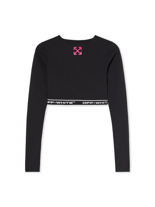 OFF WHITE Logoband Cut Out Top BLACK - FUCHSIA OWVB04CF25JER001