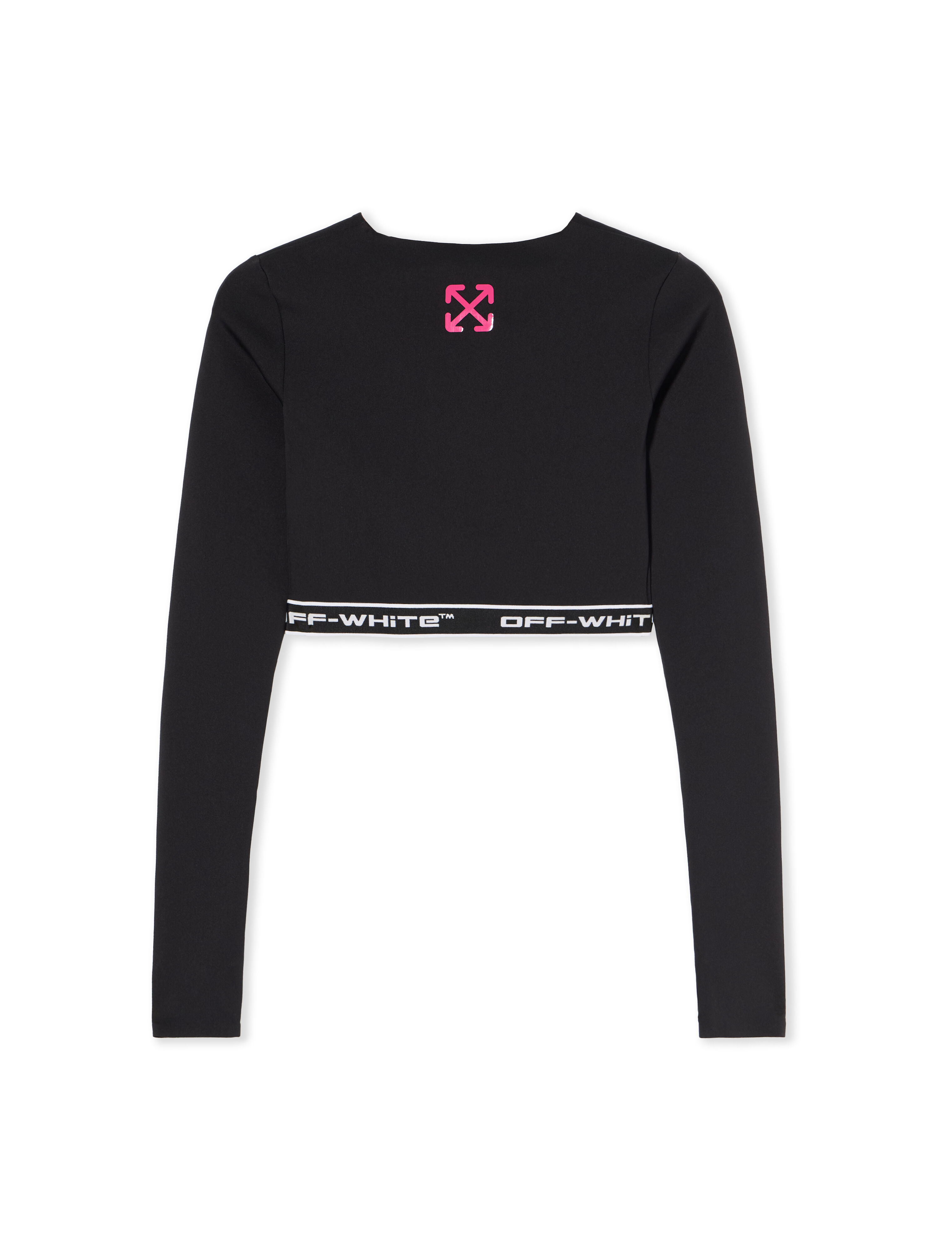 OFF WHITE Logoband Cut Out Top BLACK - FUCHSIA OWVB04CF25JER001