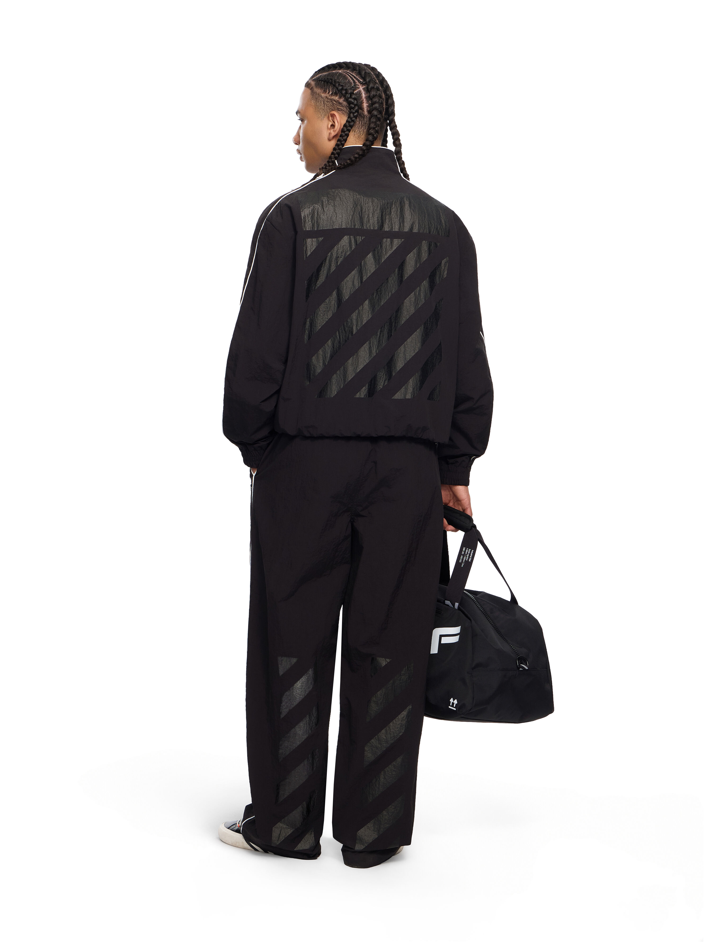 L/AB Diagonal Track Jacket in BLACK for Men | L/AB c/o Off-White™