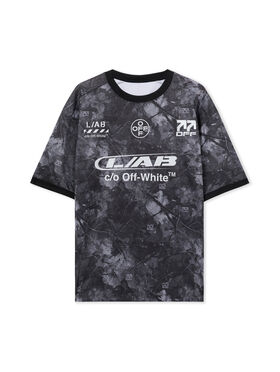 LAB L/AB Camo Soccer T-Shirt BLACK 44LABF26T074