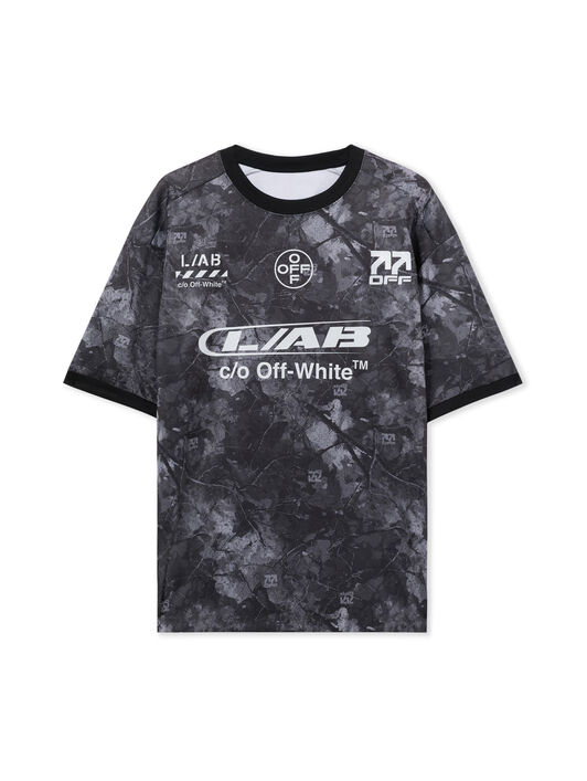 LAB L/AB Camo Soccer T-Shirt BLACK 44LABF26T074