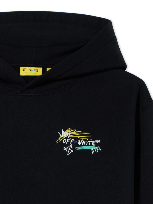 Arrow Scribble Hoodie OFF WHITE Arrow Scribble Hoodie BLACK 44BBB001F26F004