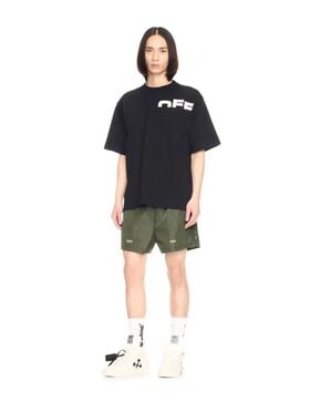 OFF WHITE Green Off Stamp Swim Shorts GREEN OMFD014S25FAB005