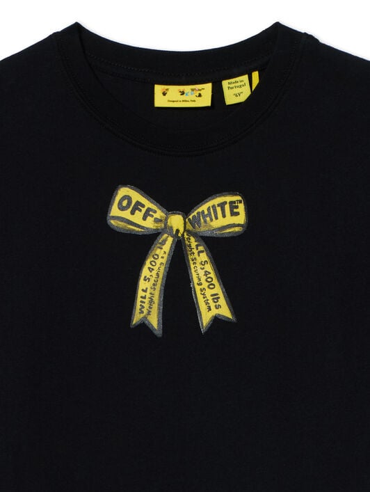 OFF WHITE Industrial Logo T-Shirt Dress BLACK 44GDE001F26J001