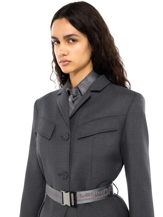 Industrial Belt Toybox Jacket OFF WHITE Industrial Belt Toybox Jacket Dark Grey Melange Dark Grey Melange 2FG00477T