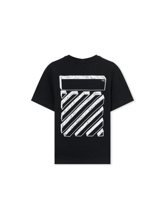 OFF WHITE Scribble Diag Tee S/S BLACK 44BAA002S26J009