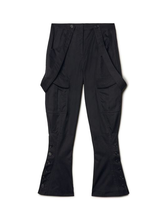 Schwarze Cargo-Hose mit Baumwollträgern OFF WHITE Schwarze Cargo-Hose mit Baumwollträgern SCHWARZ OWCF01AW24FAB001