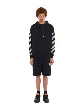 OFF WHITE Pixel Diagonal Hoodie BLACK 44MBB085G5F004