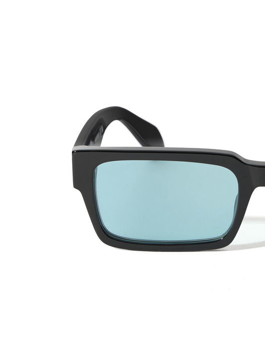 OFF WHITE Huntington Blue Lens Sunglasses Shiny Black OW1032104055