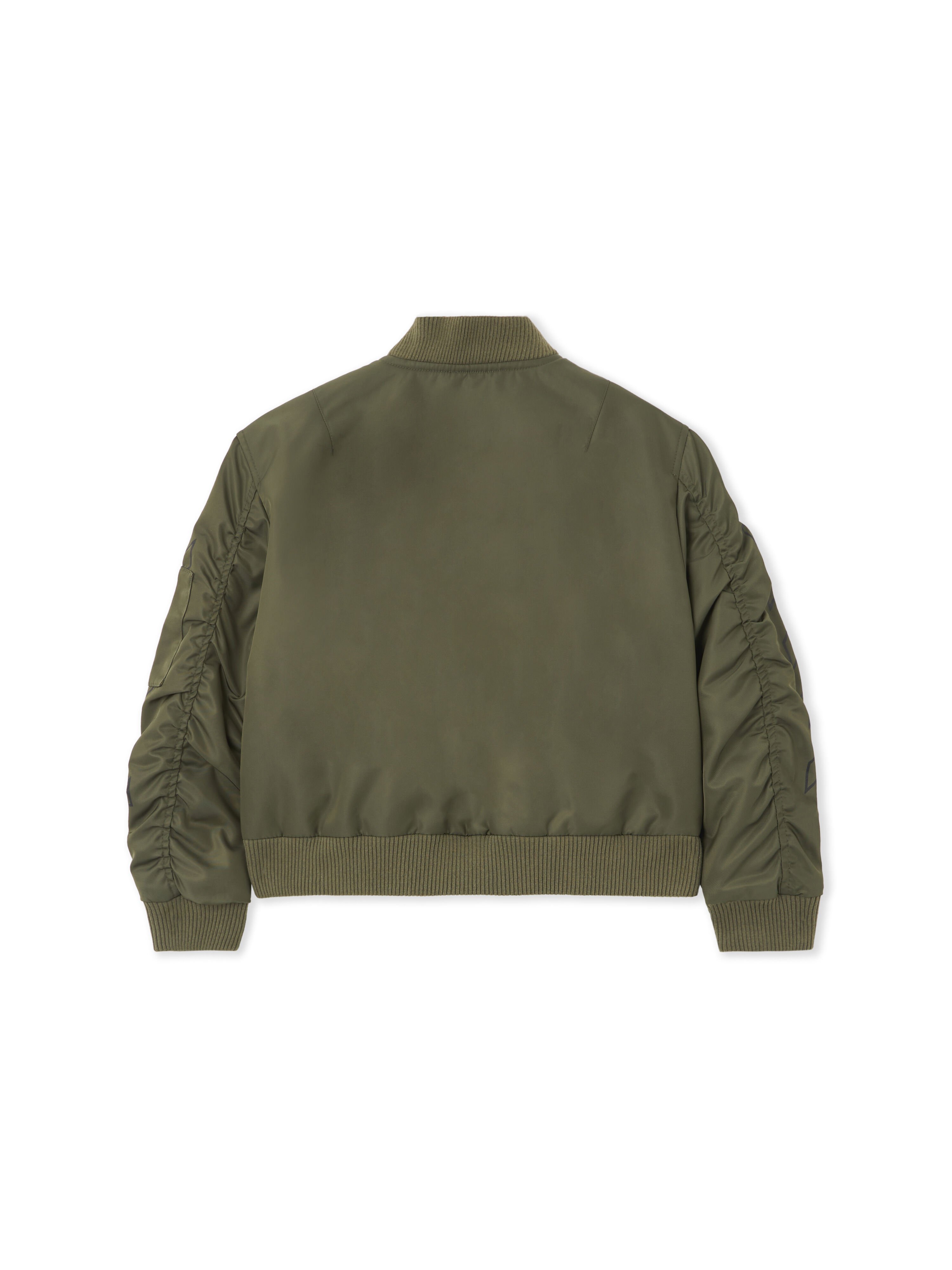 OFF WHITE Bookish Diagonal Bomber Jacket MARTINI OLIVE 44BEH002S26F001