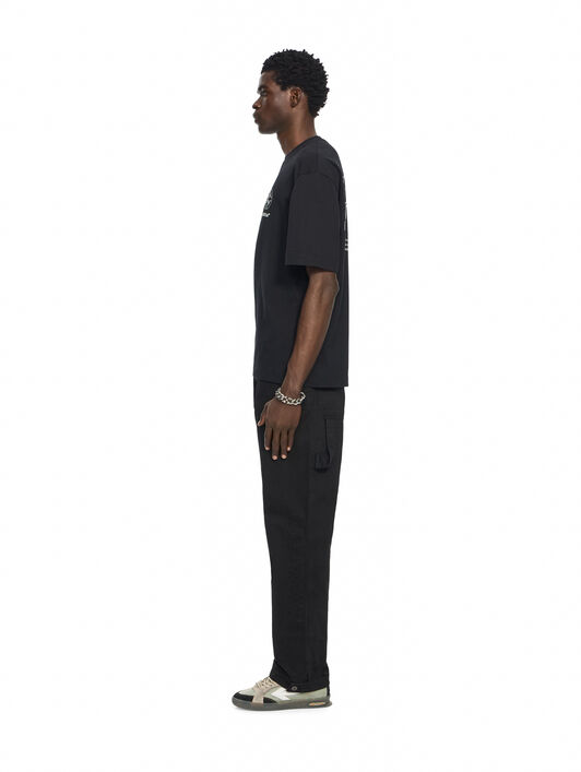 OFF WHITE Offline Half Arrow Skate Short Sleeve T-Shirt BLACK 44MAA120F26J01E