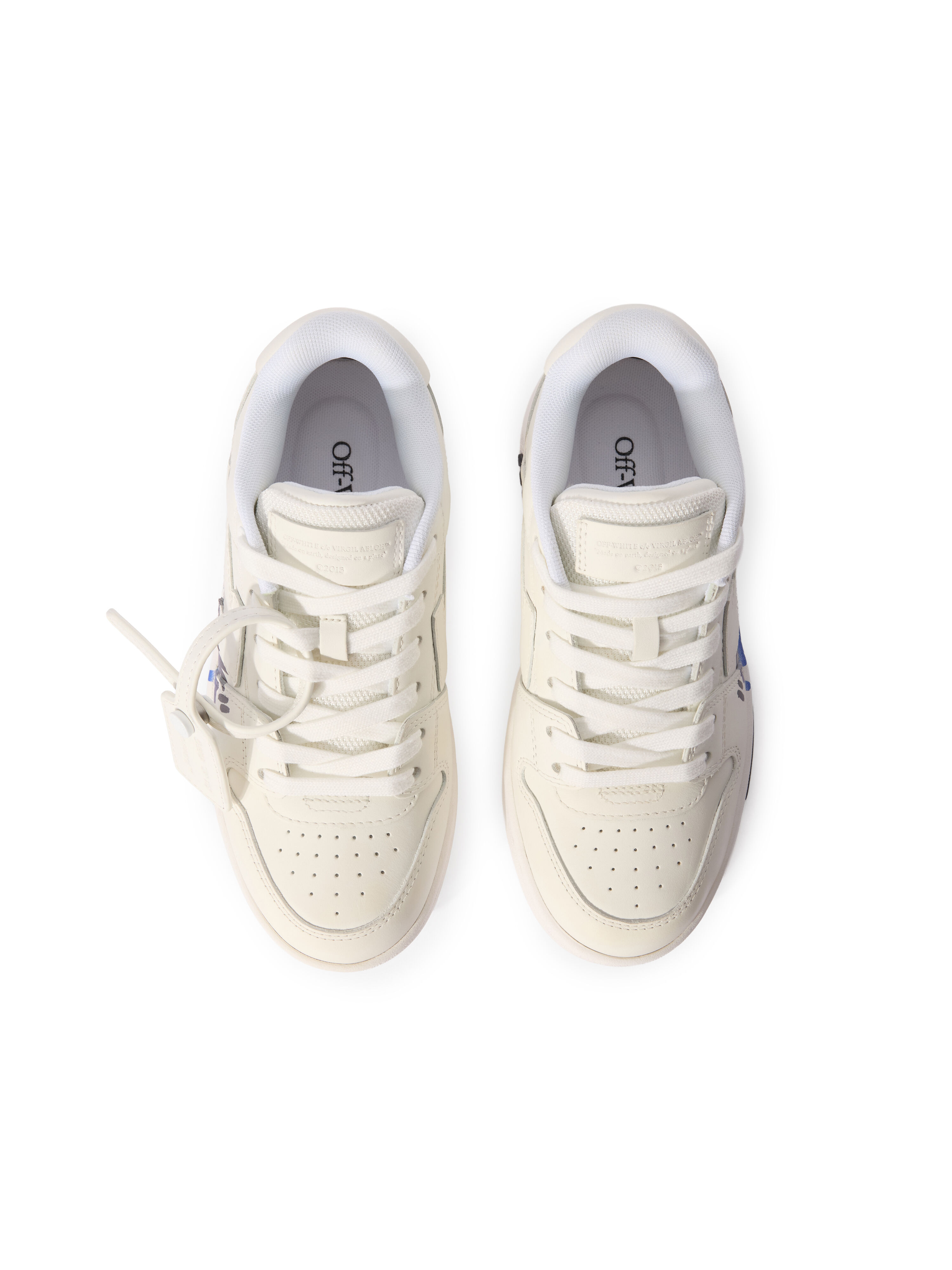 OFF WHITE Out Of Office For Walking Sneakers WHITE - DARK BLUE OBIA011F25LEA002
