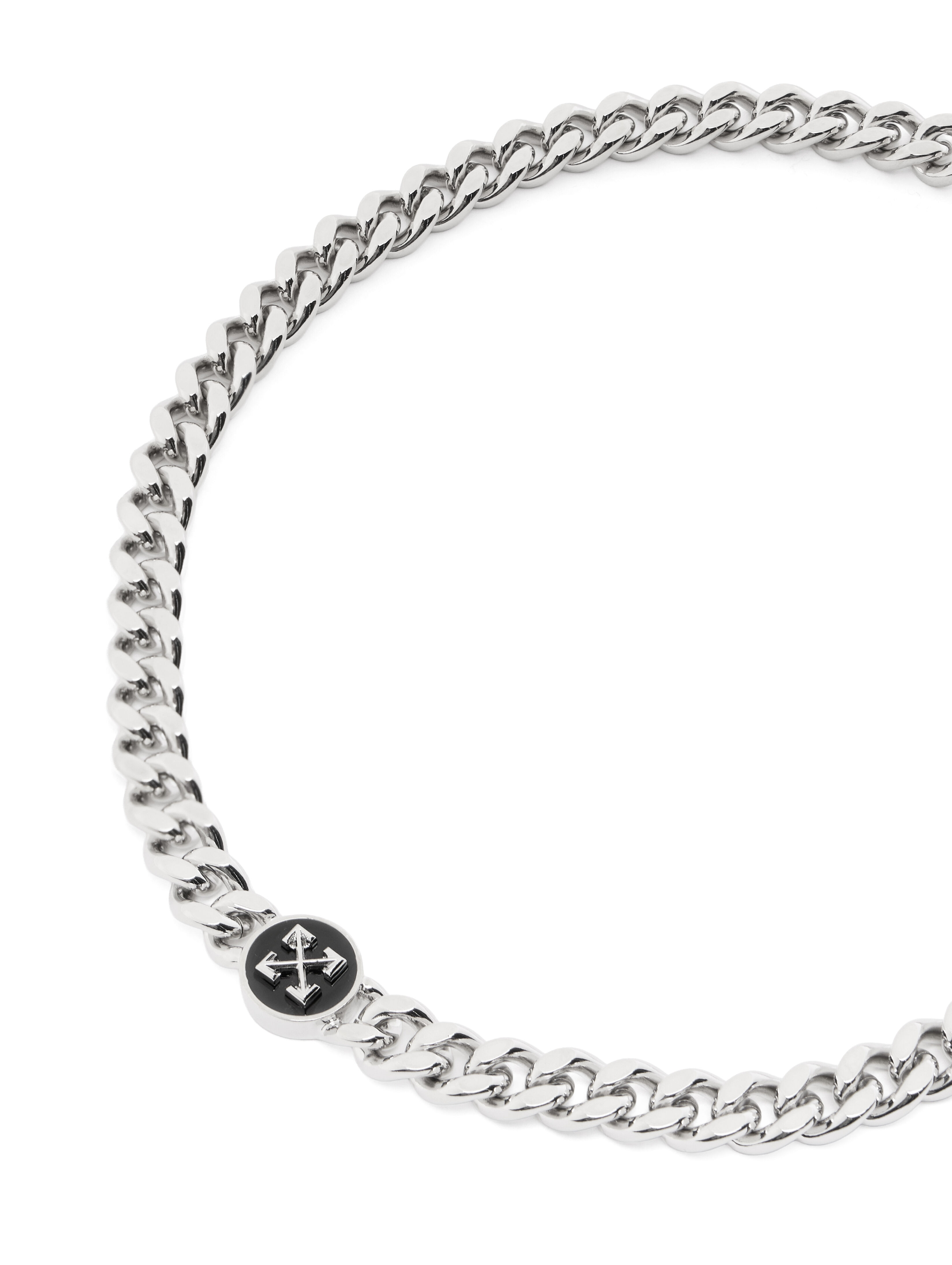 Round Arrow Necklace in SILVER - BLACK for Men | Off-White™
