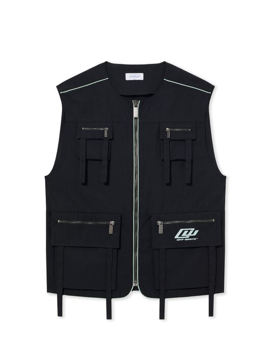 OFF WHITE Cordura Multipocket Vest BLACK 44XEX00GS26F001