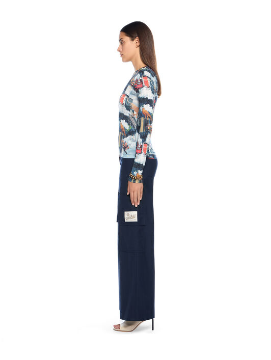 OFF WHITE World Paint Second Skin Crew AI PRINT-WHITE OWAD136F25JER001