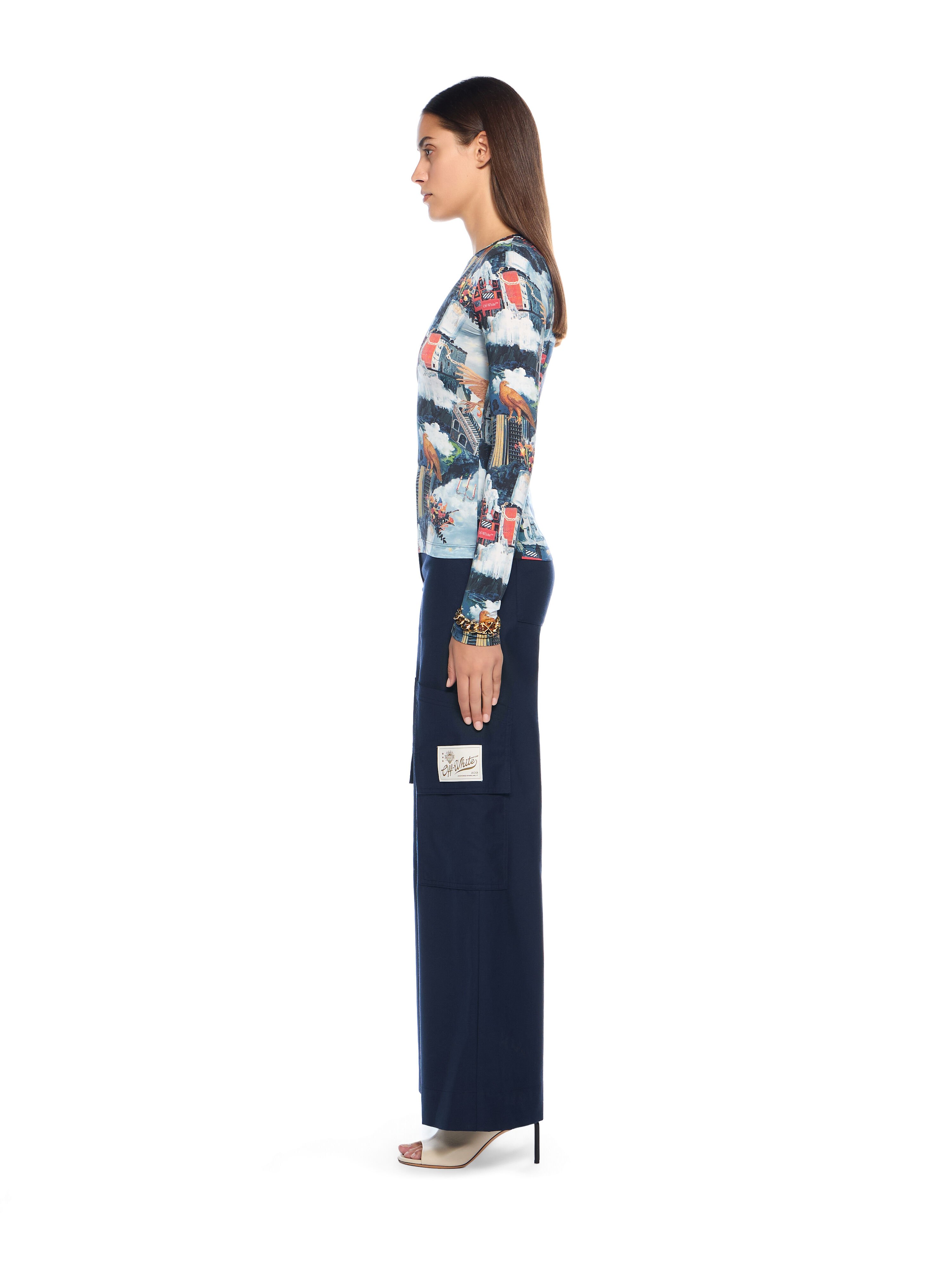 OFF WHITE World Paint Second Skin Crew AI PRINT-WHITE OWAD136F25JER001