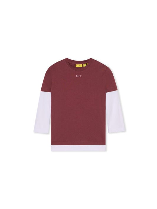 Arrow Acrylic Double Layer Long Sleeve T-Shirt OFF WHITE Arrow Acrylic Double Layer Long Sleeve T-Shirt RED MAHOGANY 44GAB00CF26J001