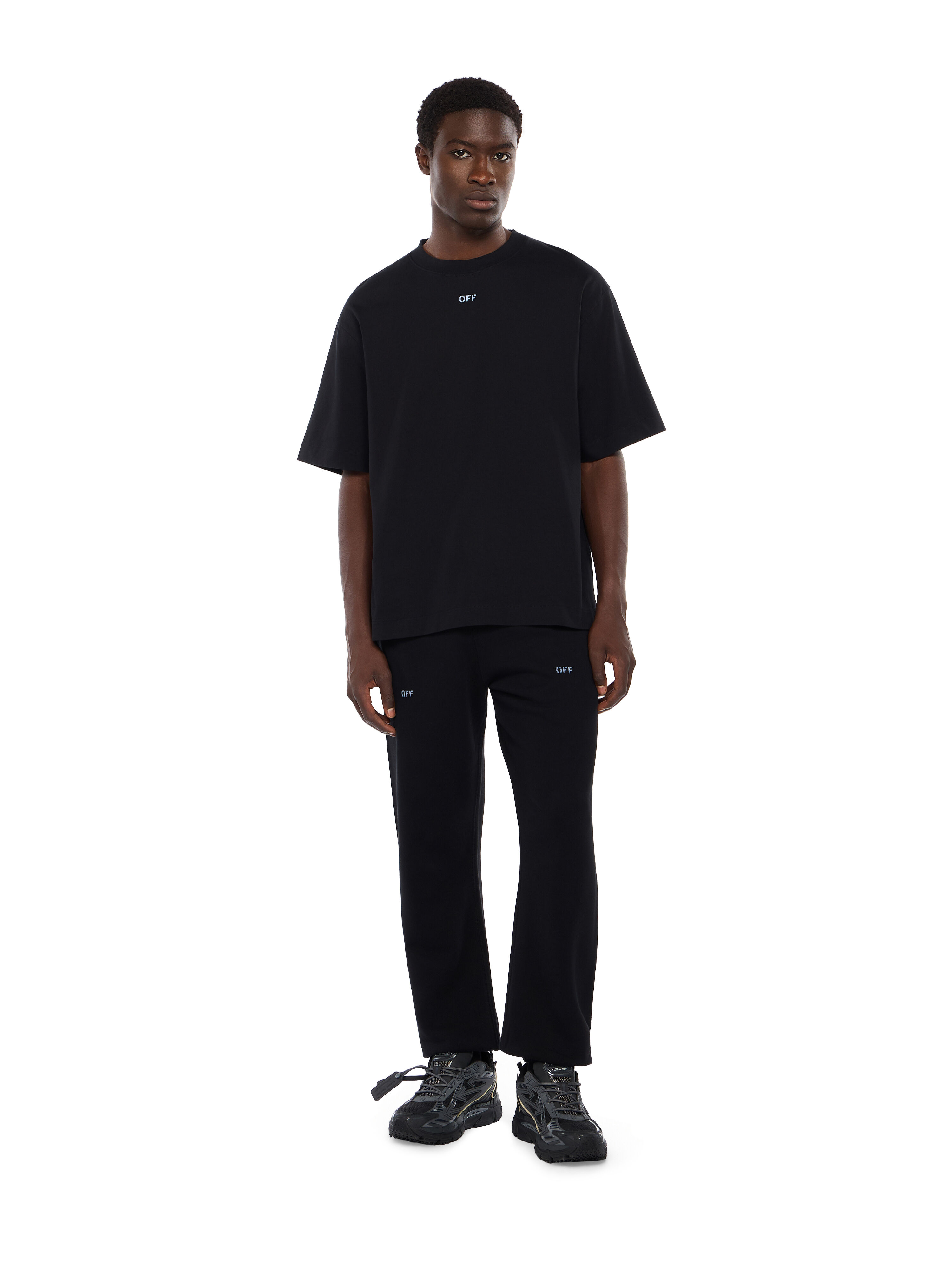 OFF WHITE Stencil Arrow Sweatpants BLACK - CLOUDY OMCH057F25FLE003