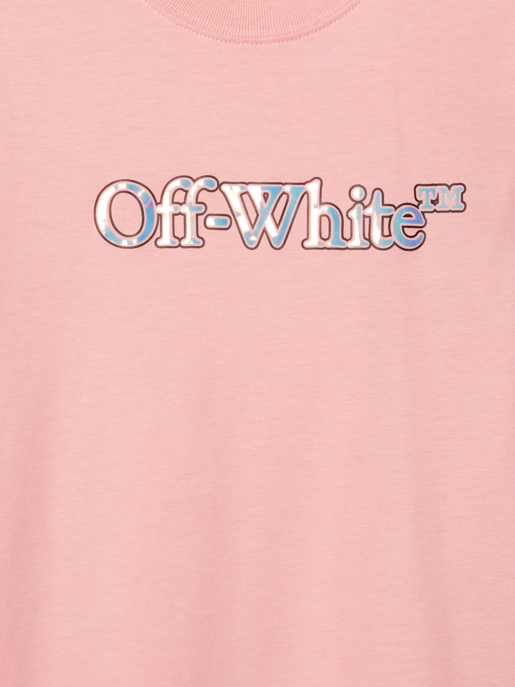 OFF WHITE Big Bookish T-Shirt PINK OGAA001S25JER001
