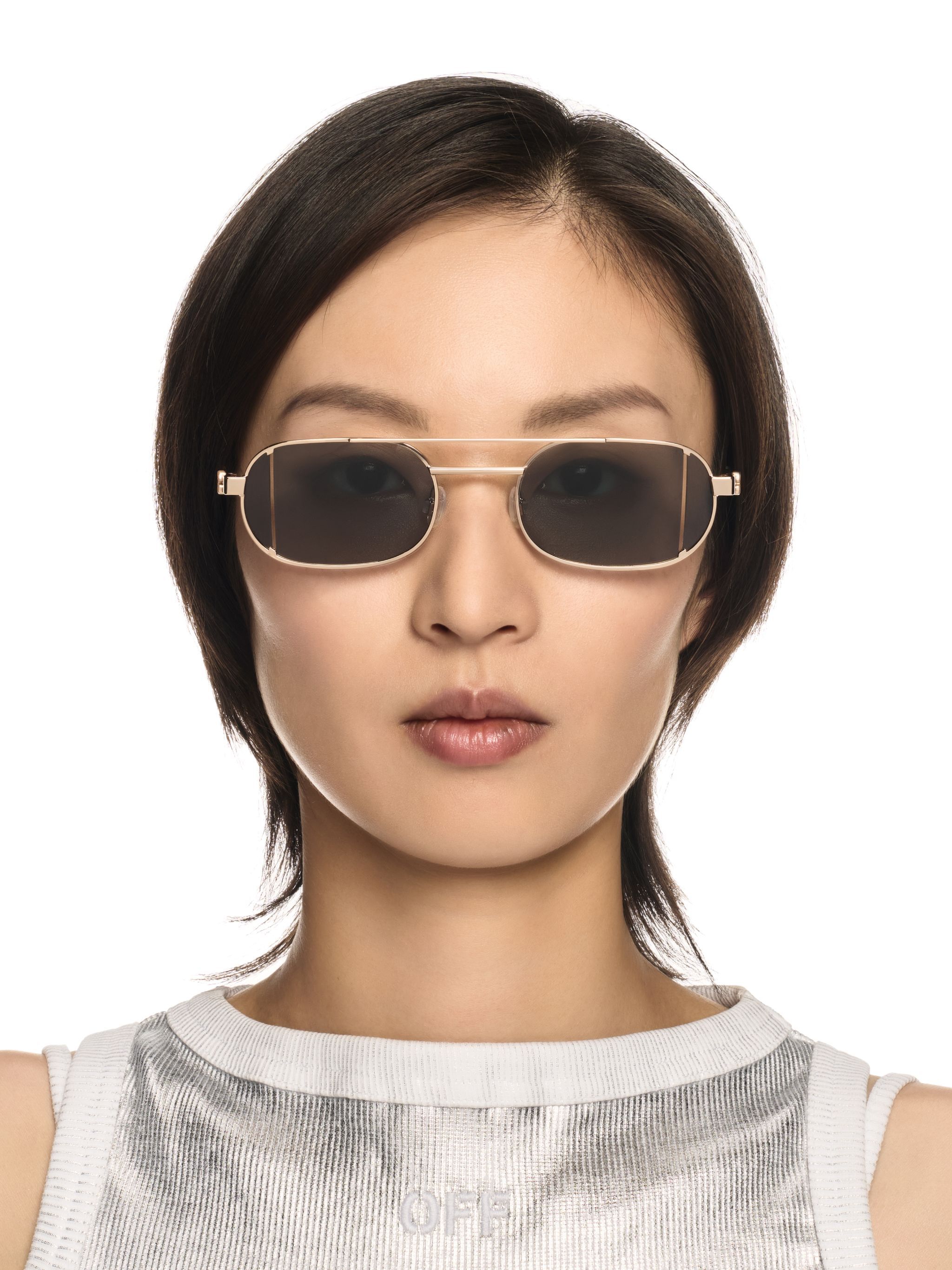 OFF WHITE Lynn Sunglasses GOLD OERI14HS25MET001