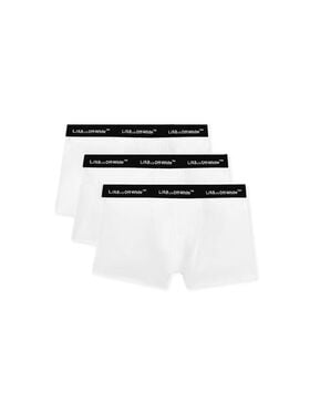 LAB L/AB Logo Waistband Trunks - 3 Pack WHITE LAB9200002