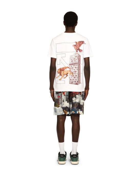 BUILDING ARROW SLIM S/S TEE OFF WHITE BUILDING ARROW SLIM S/S TEE WHITE - BLACK OMAA027F25JER002