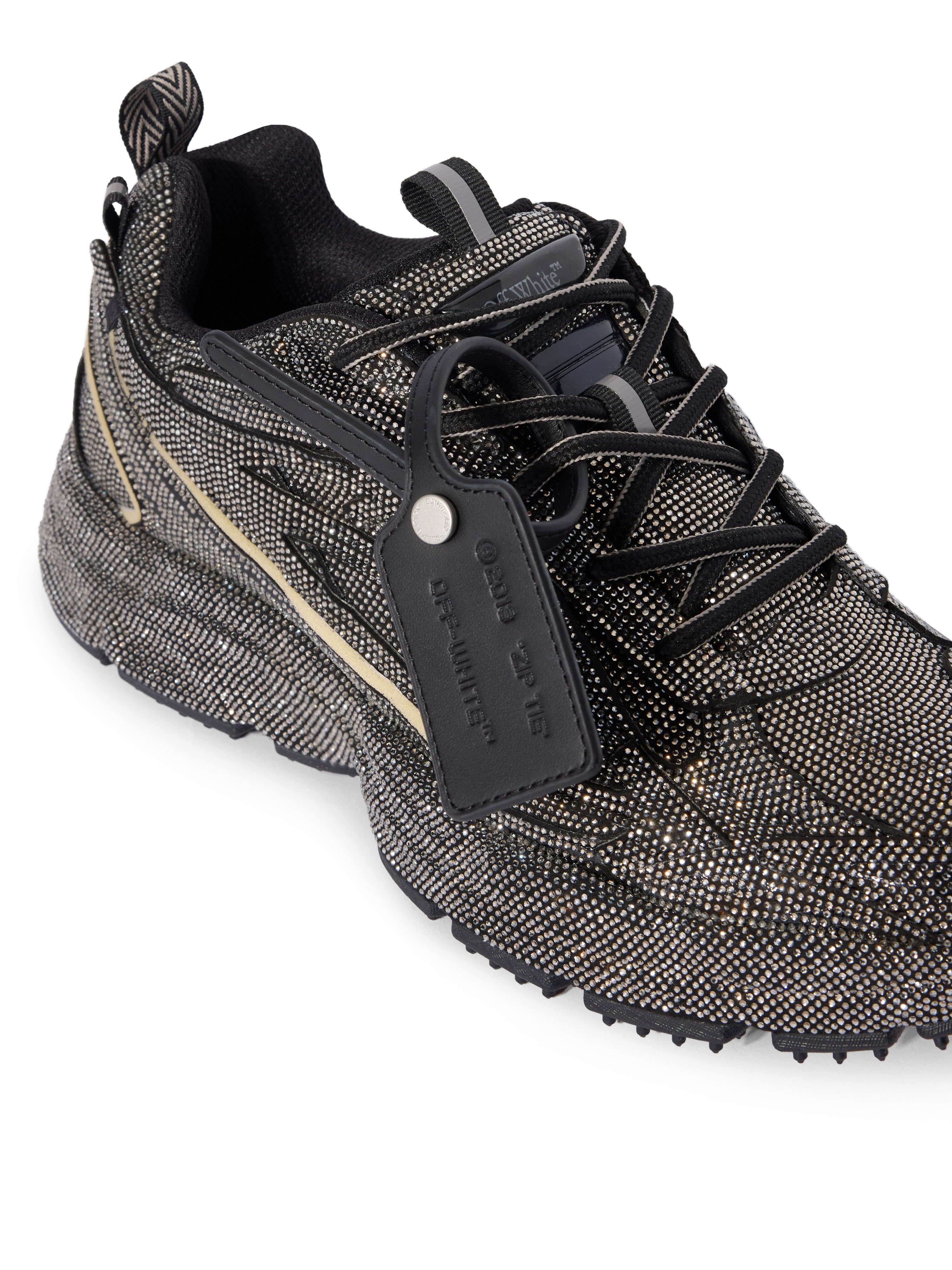 OFF WHITE Be Right Back Sneakers GLITTERED - BLACK OMIA295C99FAB002