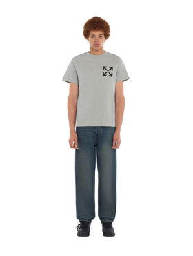 OFF WHITE Single Arrow Slim T-Shirt HEATHER GREY 44MAA027G5J00G