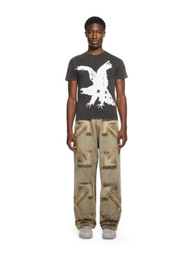 OFF WHITE Eagle 90S S/S Tee VINTAGE BLACK - WHITE OMAA16DW25JER003