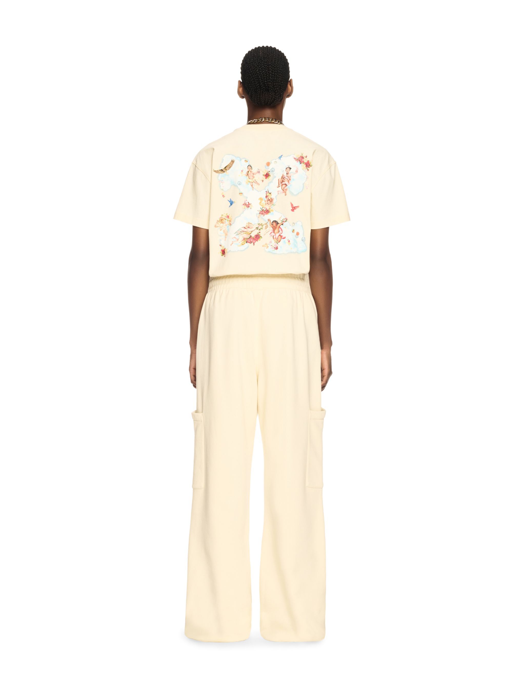 OFF WHITE White Cloud Arrow T-Shirt NEUTRALS OWAA089S25JER005