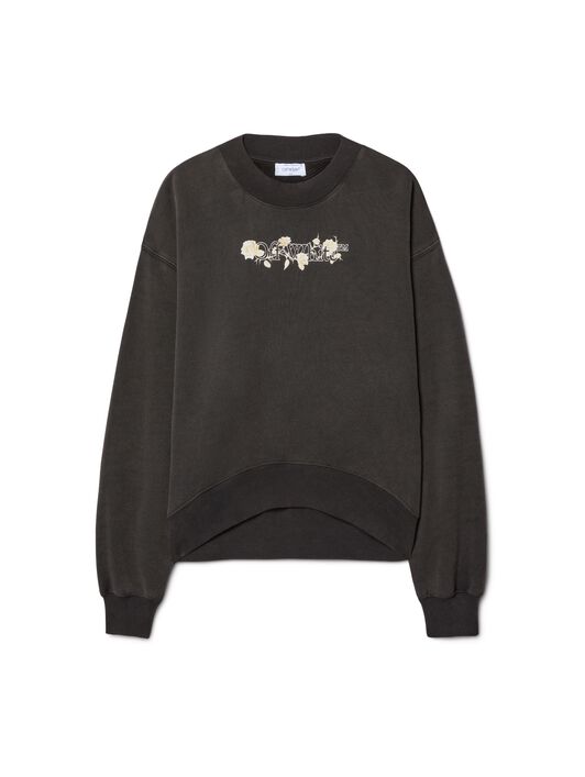OFF WHITE Schwarzes Sweatshirt Mit Rosen SCHWARZ OWBA075S25FLE001