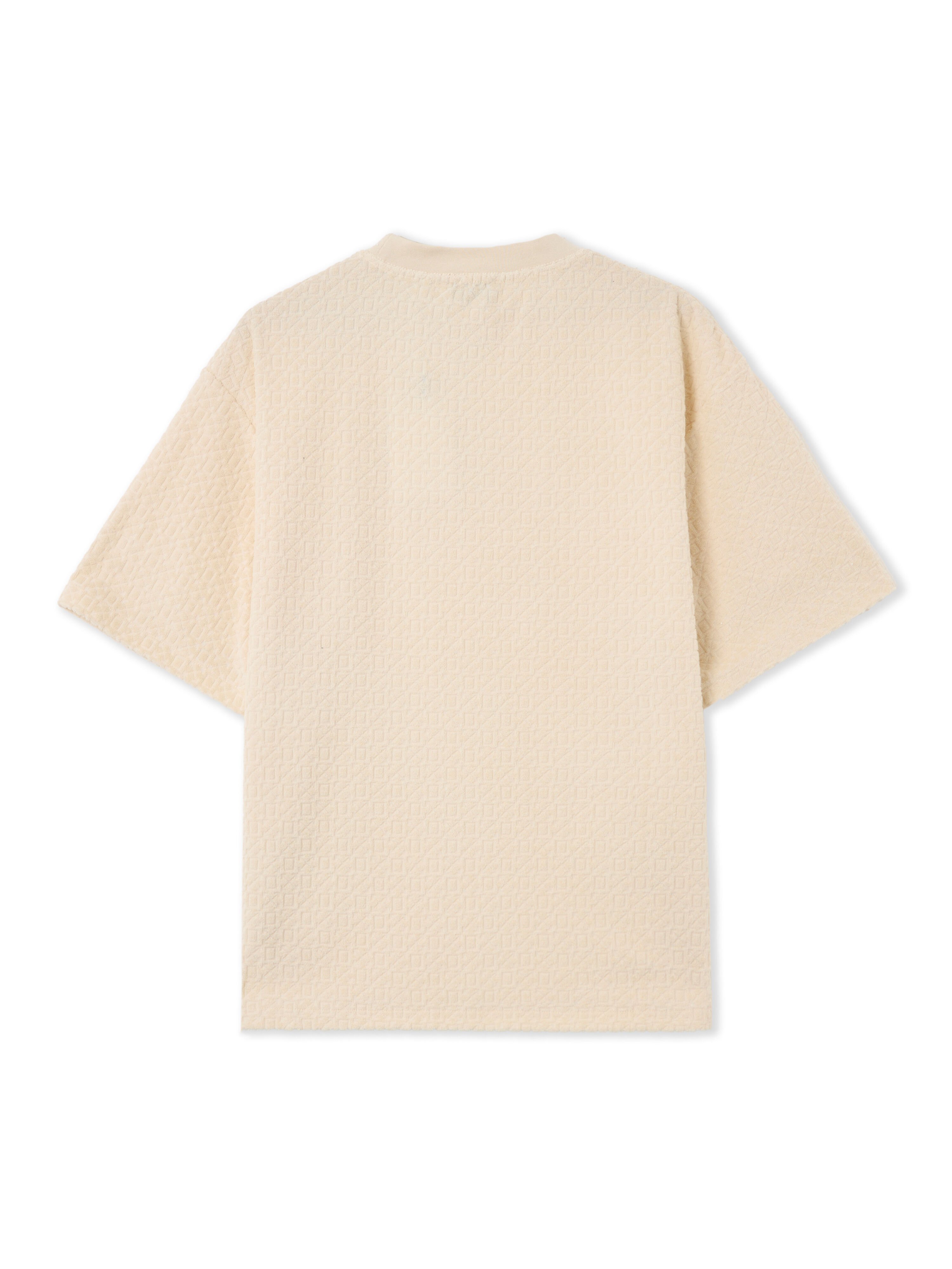 OFF WHITE Towel Terry All Over Logo T-Shirt VANILLA ICE 44MKS073F5002