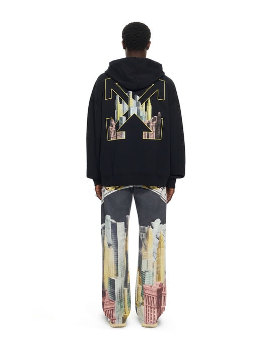 OFF WHITE Palace Arrow Skate Hoodie BLACK 44MBB085Z26F001